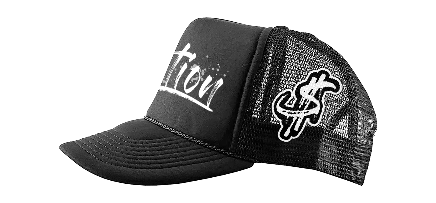 "Motion" Trucker Black/White