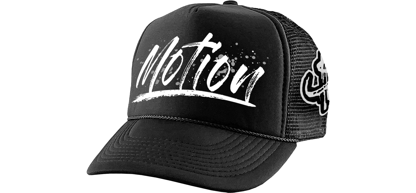 "Motion" Trucker Black/White